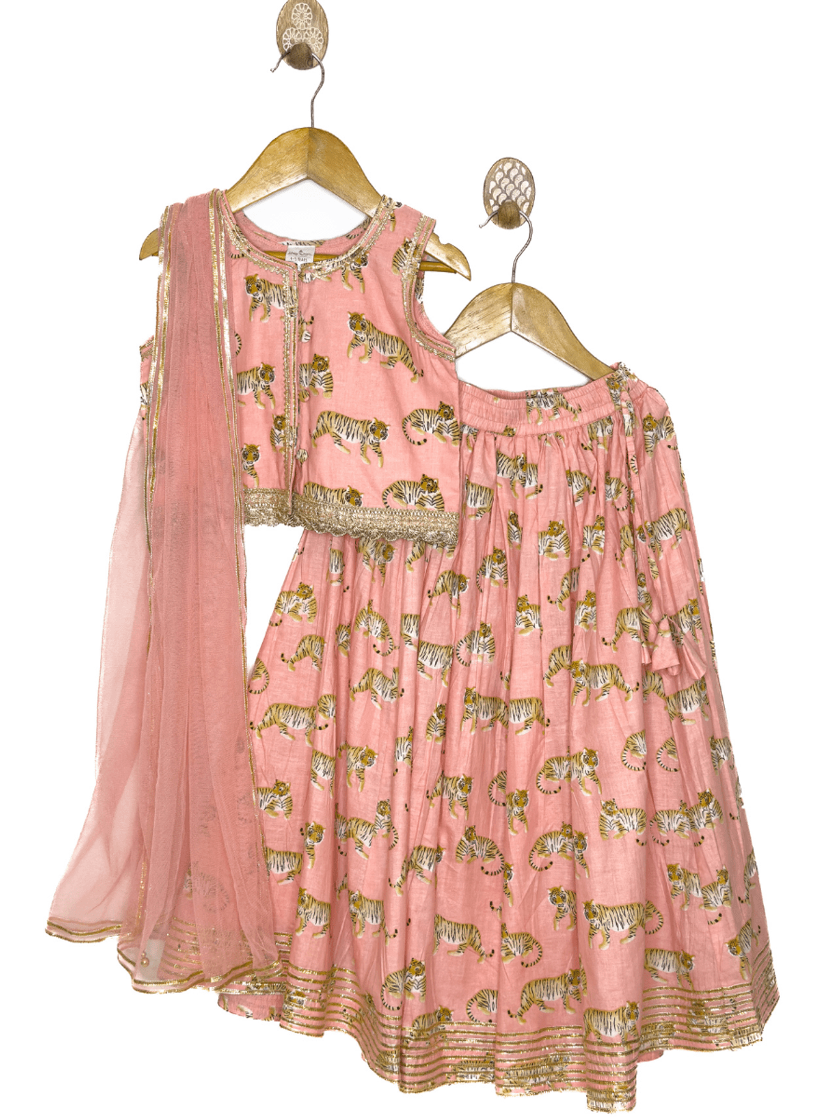 Peach sher lehenga set