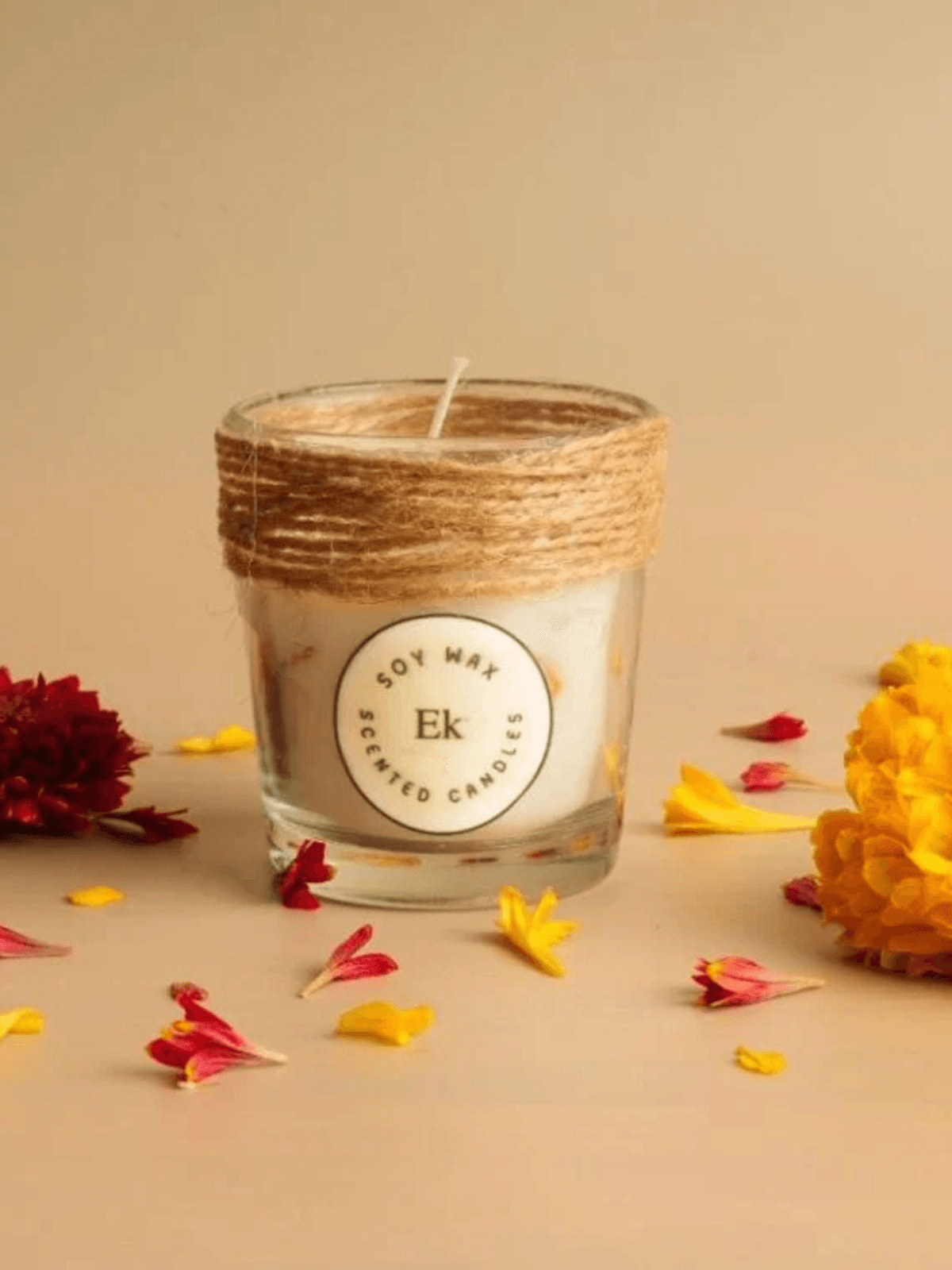 Scented with Natural Flowers Handmade Soy Candles