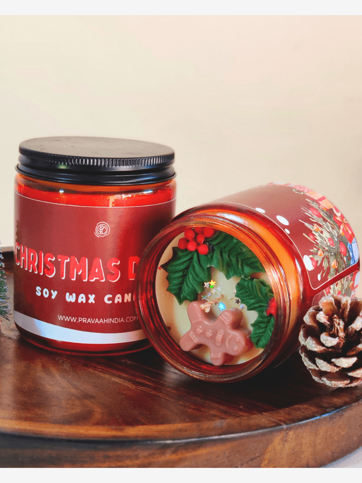 Christmas Dreams Soy Wax Candle, Chocolate Fragrance 