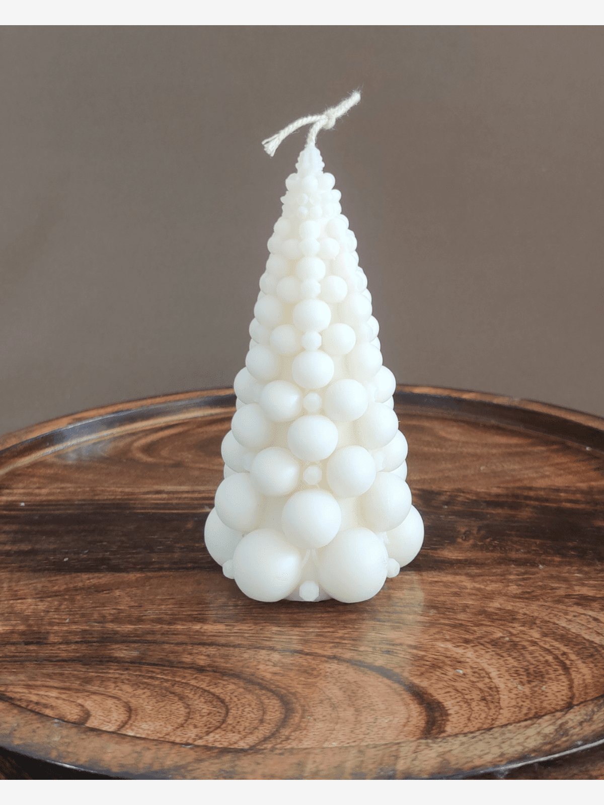 Soy Wax Bubble Christmas Tree Candle, Green & White Variations, Hand-Poured Holiday Gifting