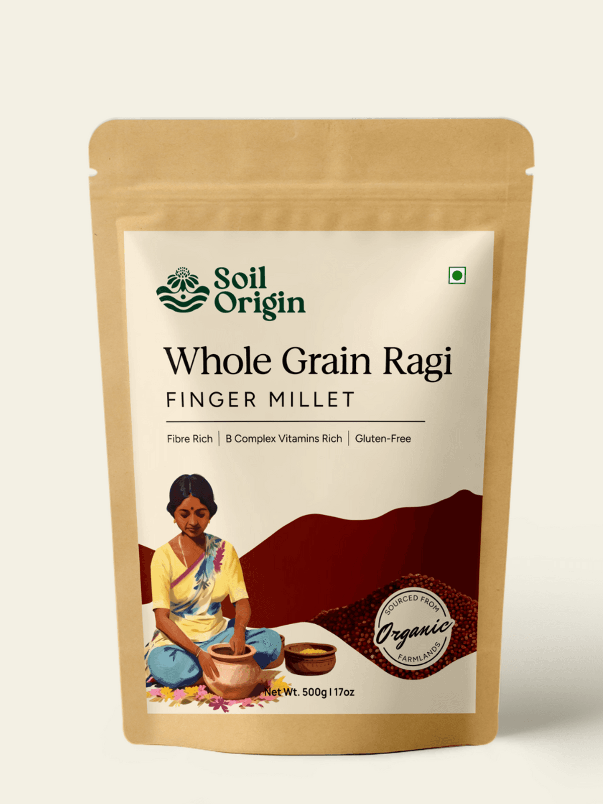 Ragi Whole (Finger Millet) - 500 Gm