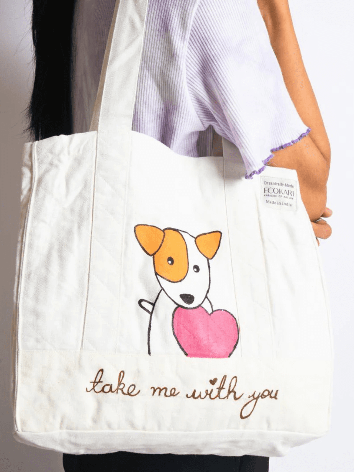 Off-White Hemp Work Tote Bag