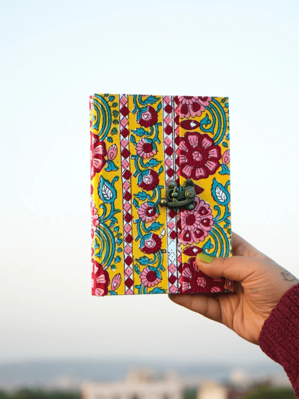 Canvas Bloom Lock Journal | Handmade Paper