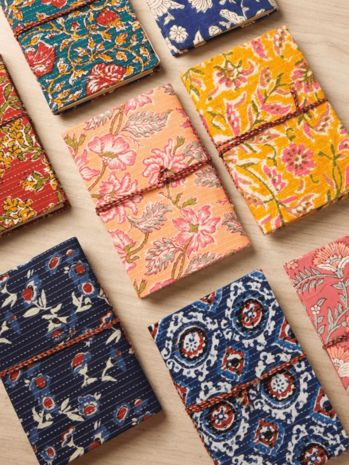  Hand-Block Printed Pocket Diary Set | Handmade Paper Dairy 