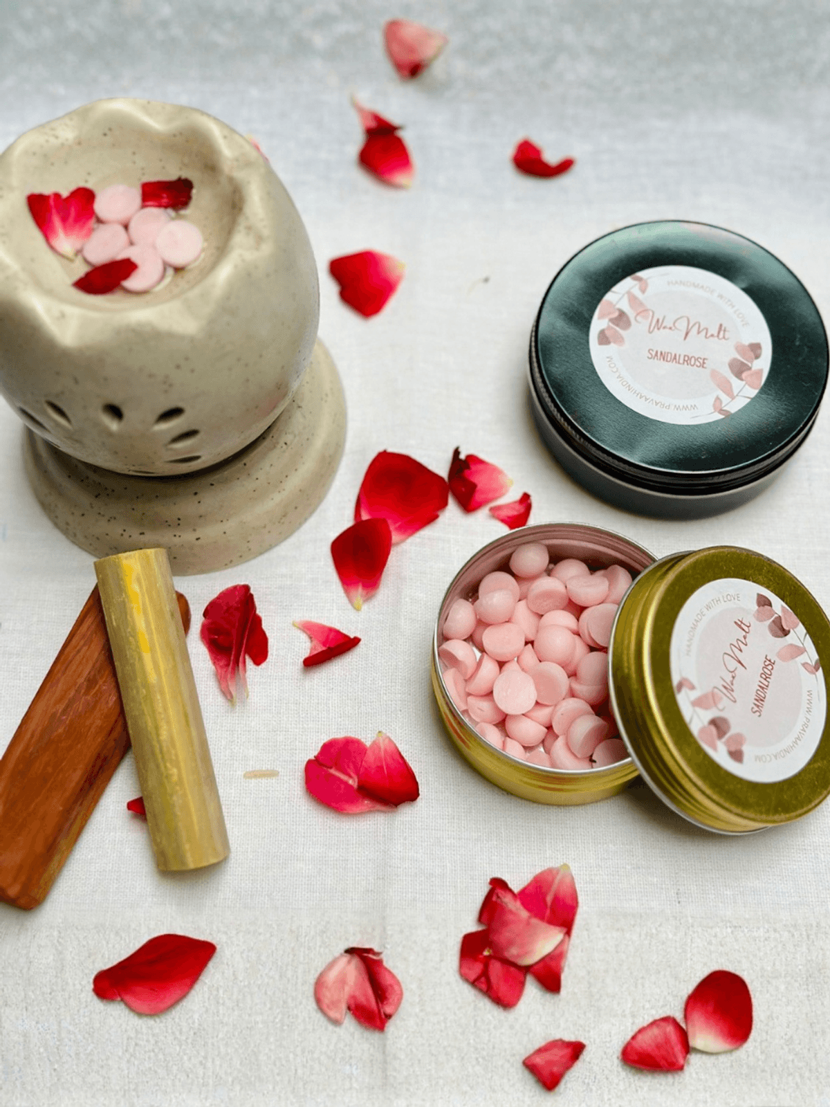 Sandalwood Wax Melts Handmade Soy Wax Valentines Day Gift