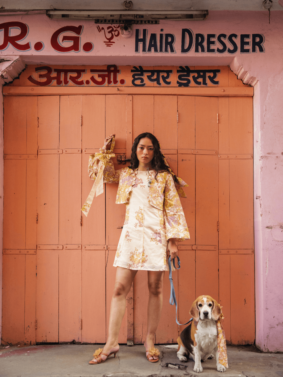 WHIMSY FLORAL SHORT DRESS WITH JACKET