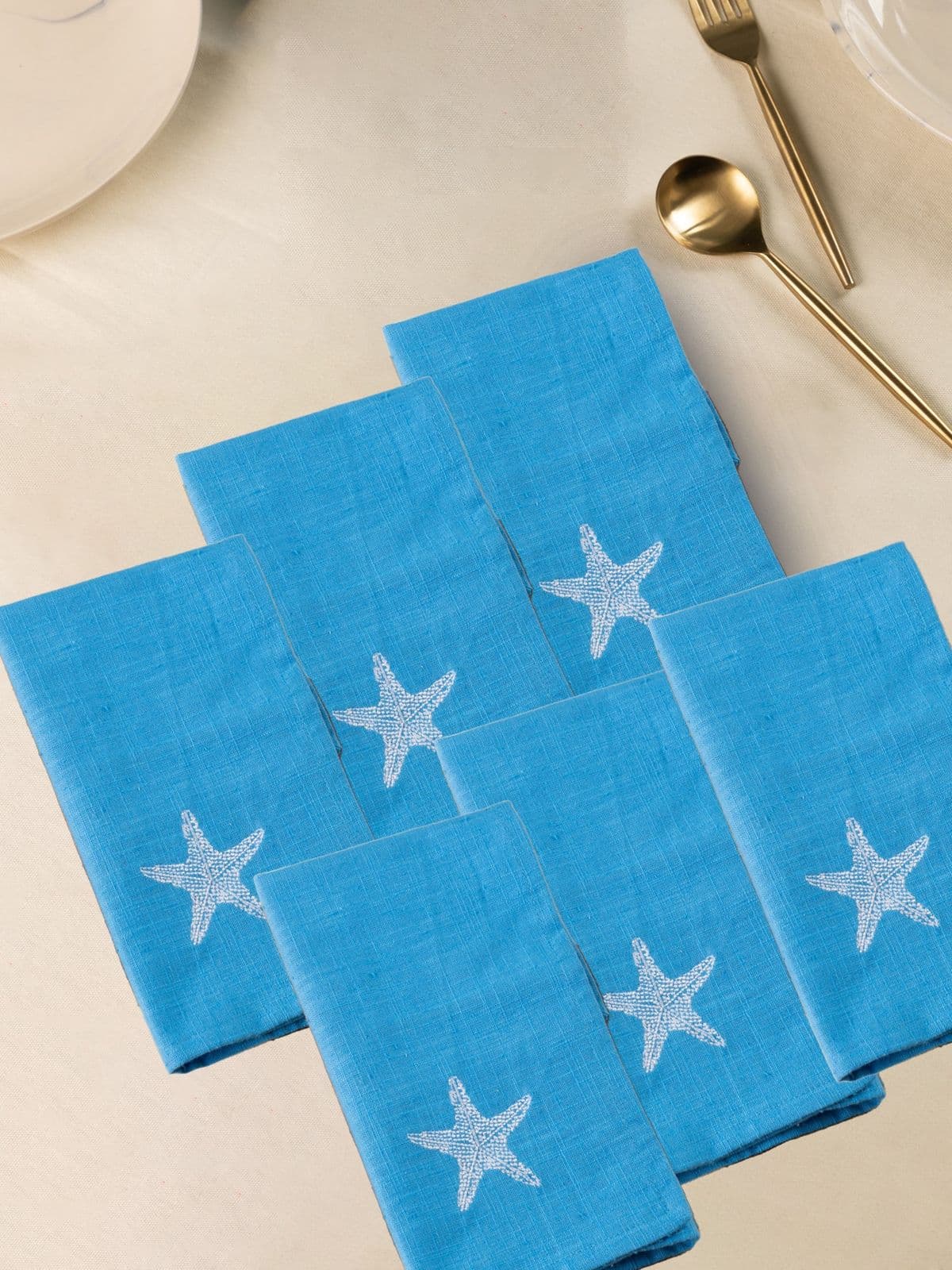 Starfish Soiree Cotton Slub Napkins Starfish Soiree Cotton Slub Napkins