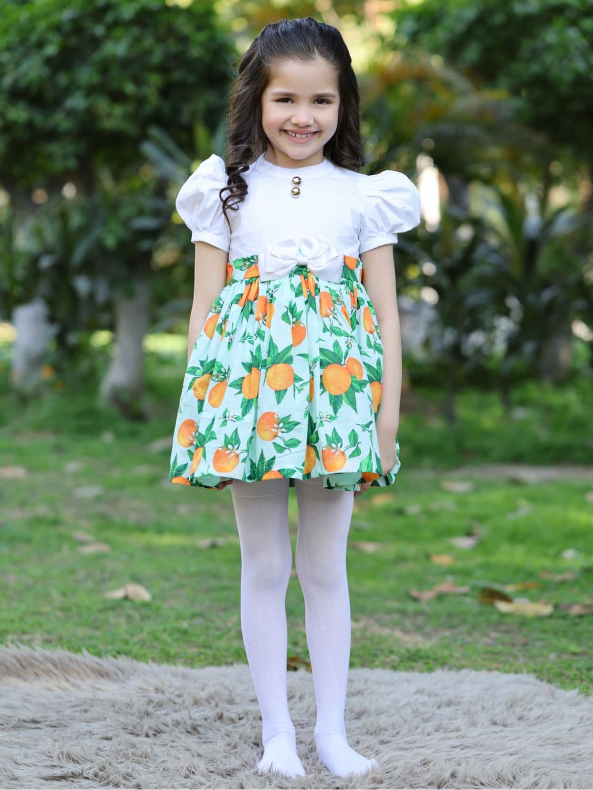 GREEN ORANGE DRESS GREEN ORANGE DRESS