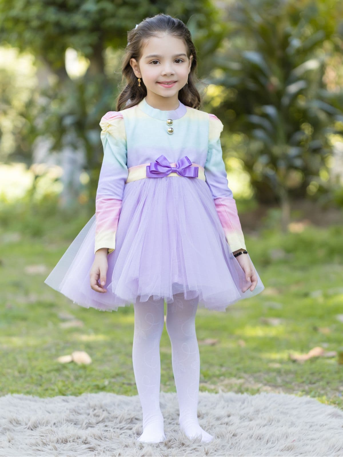 RAINBOW PURPLE NET DRESS RAINBOW PURPLE NET DRESS