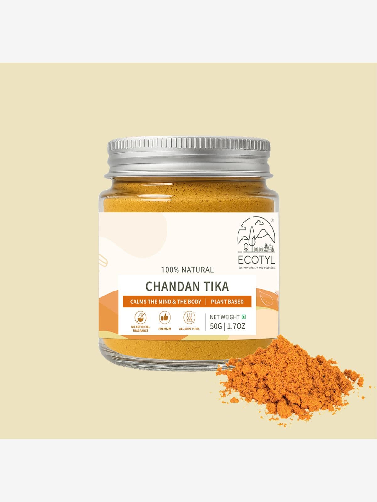 Ecotyl Chandan Teeka | Natural Sandalwood Teeka | Puja & Meditation | 50g Ecotyl Chandan Teeka | Natural Sandalwood Teeka | Puja & Meditation | 50g