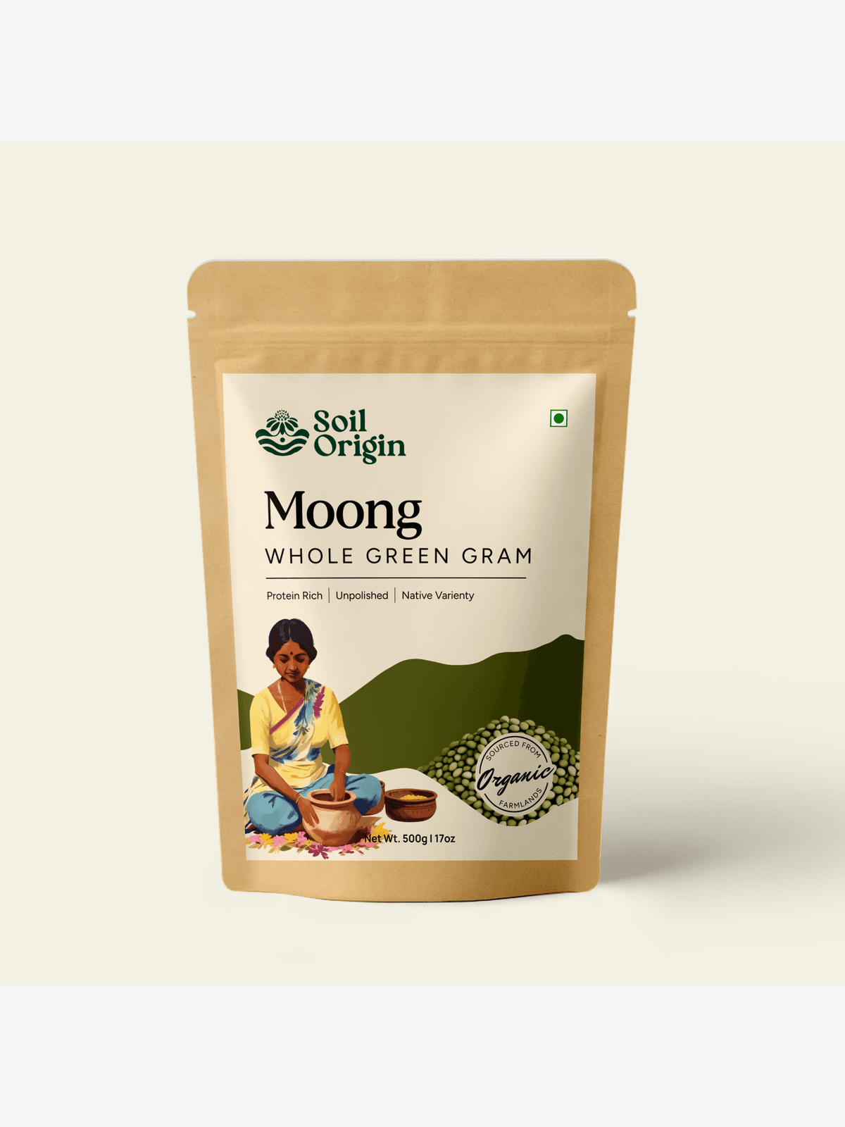 Whole Green Gram (Moong) - 500 Gm Whole Green Gram (Moong) - 500 Gm