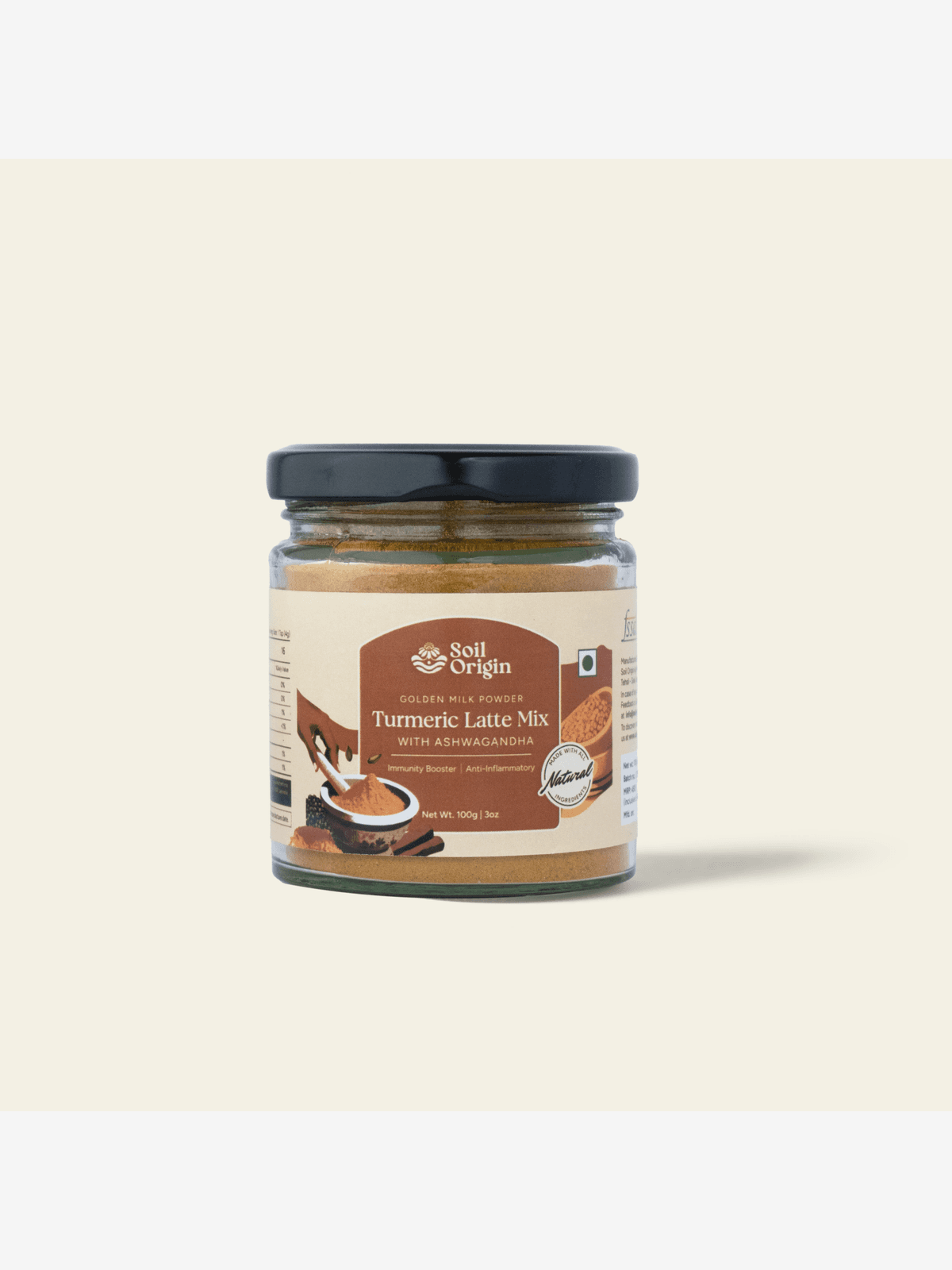 Soil Origin Turmeric Latte Mix With Ashwagandha | Goldern Milk Powder | Instant Mix | Immunity Booster | Antioxidant & Anti-Inflammatory - 100 Gmc Latte Mix With Ashwagandha | Goldern Milk Powder | Instant Mix | Immunity Booster | Antioxidant & Anti-Inflammatory - 100 Gm Soil Origin Turmeric Latte Mix With Ashwagandha | Goldern Milk Powder | Instant Mix | Immunity Booster | Antioxidant & Anti-Inflammatory - 100 Gmc Latte Mix With Ashwagandha | Goldern Milk Powder | Instant Mix | Immunity Booster | Antioxidant & Anti-Inflammatory - 100 Gm