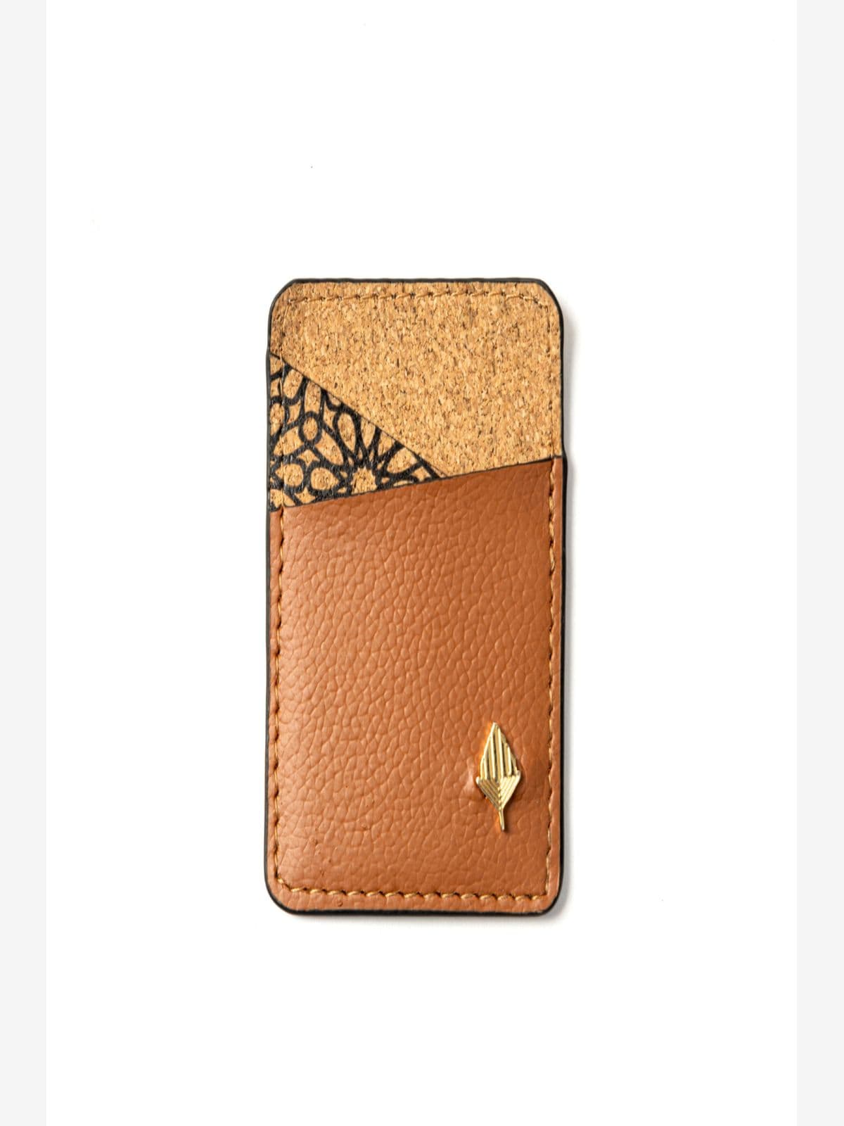 Green Hermitage Theo Card Holder Plant Leather & Cork |2 Card Slots (Tawny Brown) Green Hermitage Theo Card Holder Plant Leather & Cork |2 Card Slots (Tawny Brown)